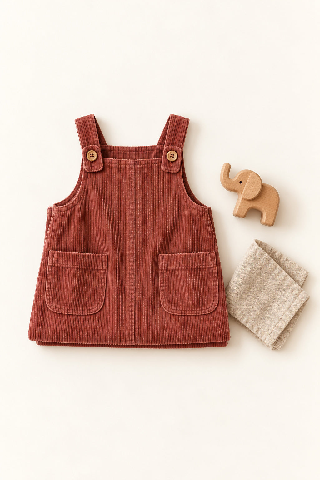 Bramble Pinafore Dress in Berry