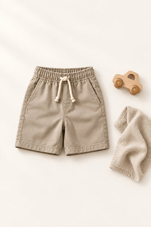 Fieldtrip Pull-on Shorts in Pebble