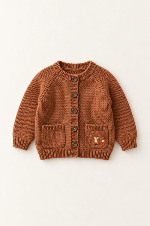 Fox Tale Cardigan in Rust