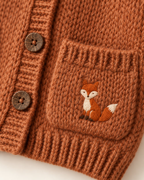 Fox Tale Cardigan in Rust