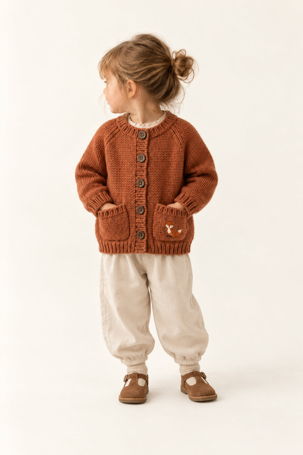 Fox Tale Cardigan in Rust