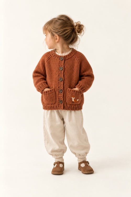 Fox Tale Cardigan in Rust
