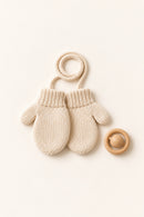 Heron Mittens in Cream