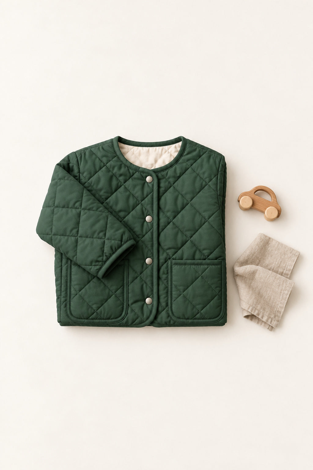 Lantern Quilted Jacket in Forest