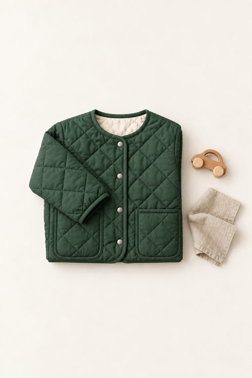 Lantern Quilted Jacket in Forest