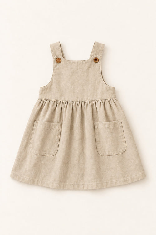 Larch Pinafore in Oat