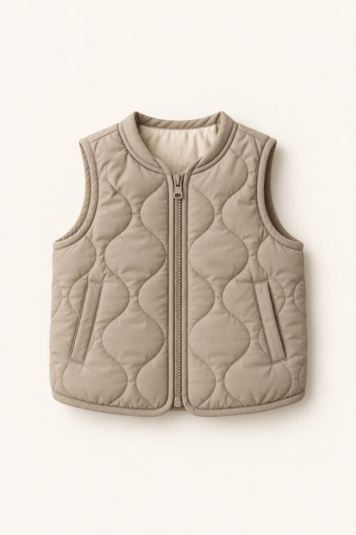 Linden Gilet in Pebble