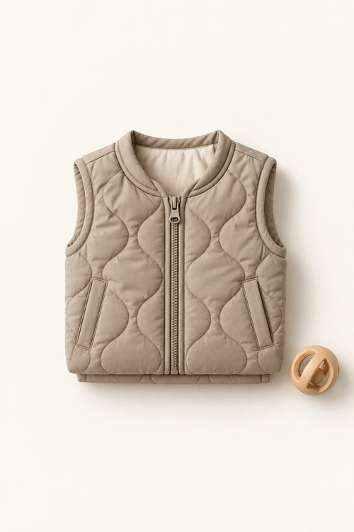 Linden Gilet in Pebble