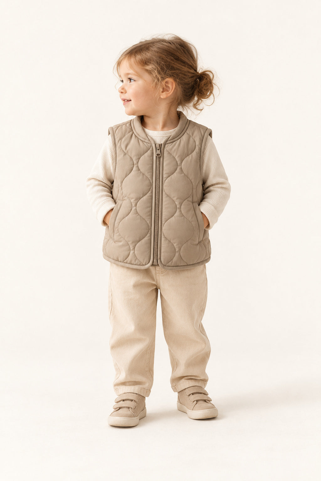 Linden Gilet in Pebble