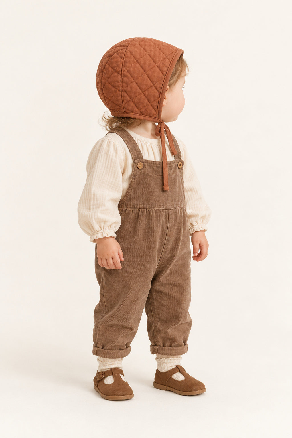 Little Acorn Bonnet in Rust