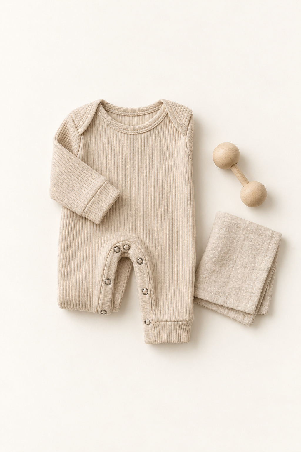 Meadow Knit Romper in Oat