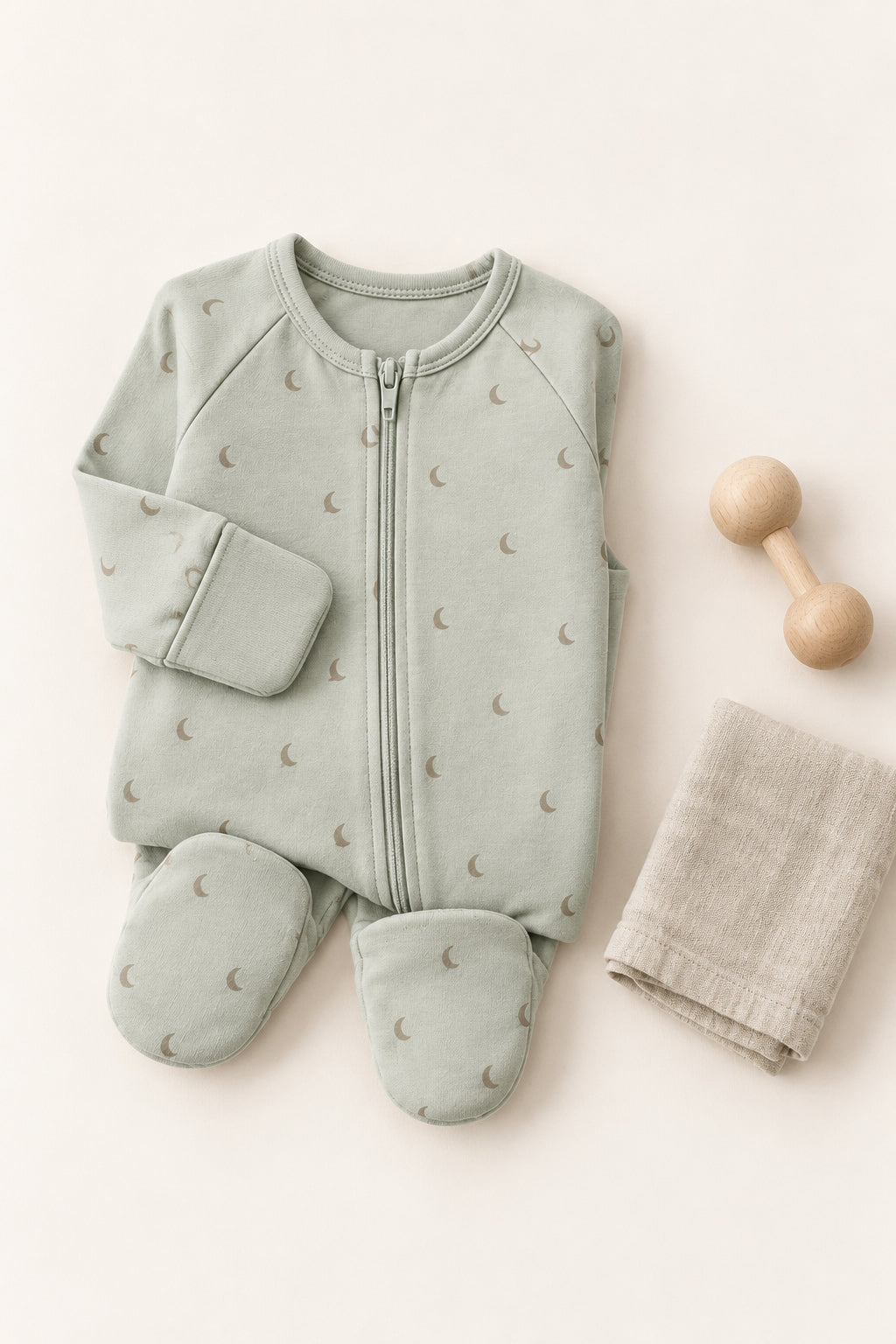 Moonbeam Sleepsuit in Mist