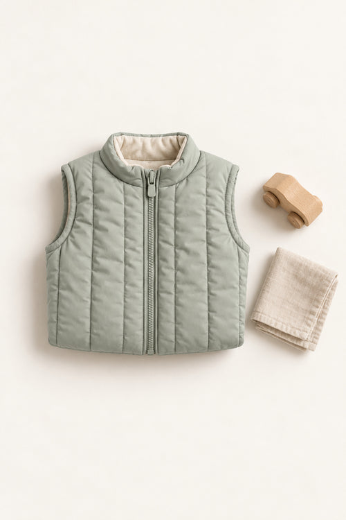 Moss Gilet in Mist