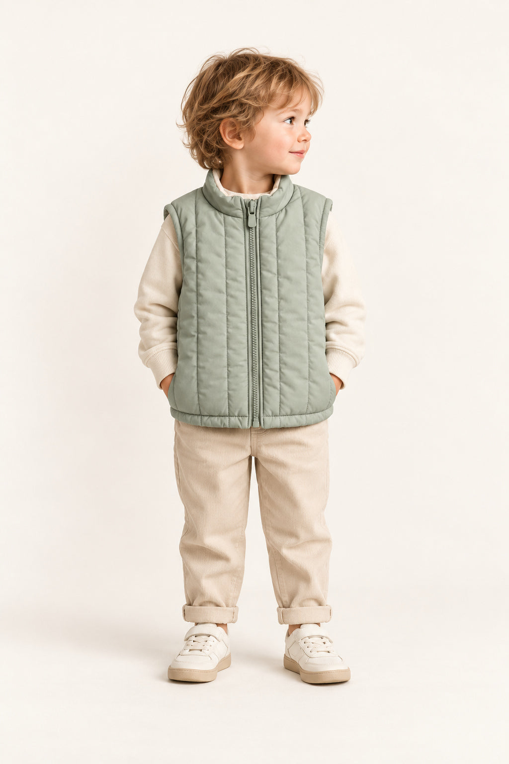 Moss Gilet in Mist