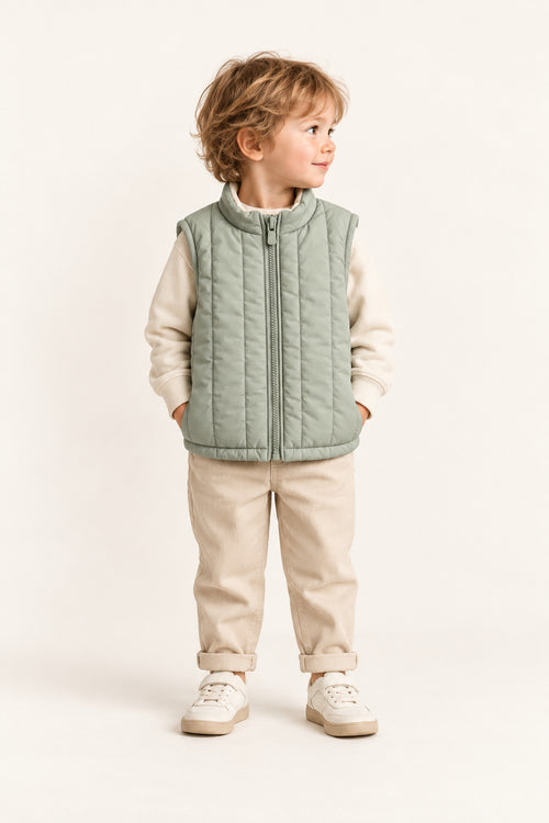 Moss Gilet in Mist