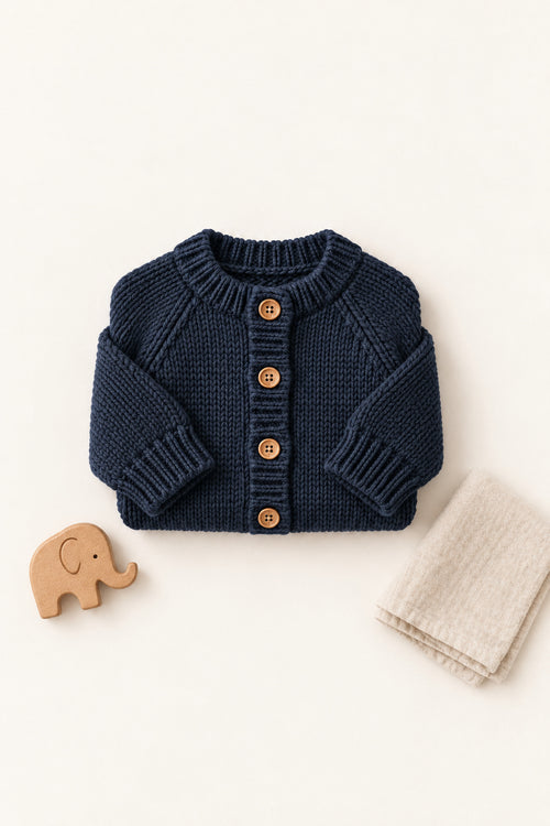 Otter Cardigan in Ink