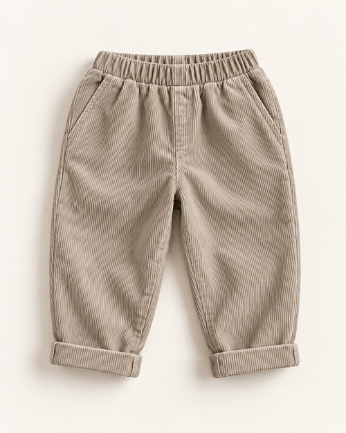 Pebble Corduroy Trousers in Pebble