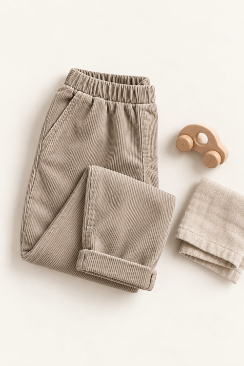Pebble Corduroy Trousers in Pebble
