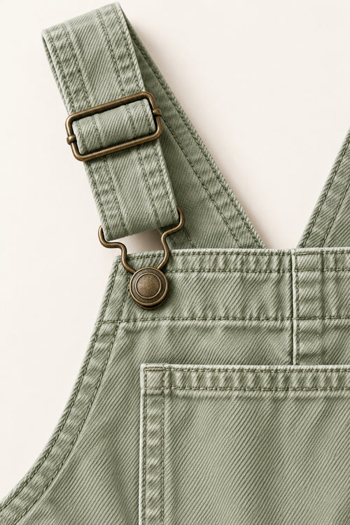 Pinafore Overalls in Sage