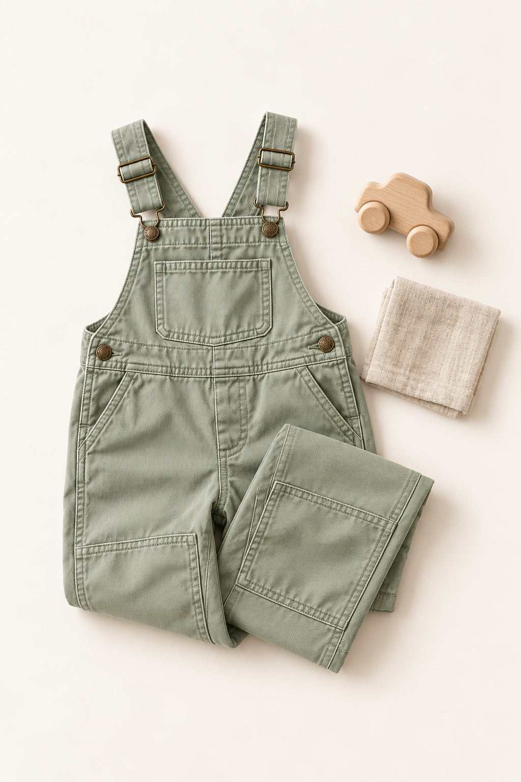 Pinafore Overalls in Sage