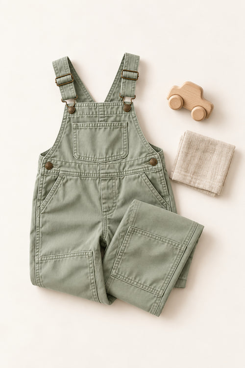 Pinafore Overalls in Sage