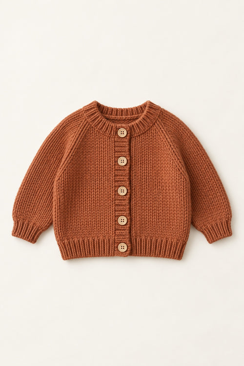 Rowan Cardigan in Rust