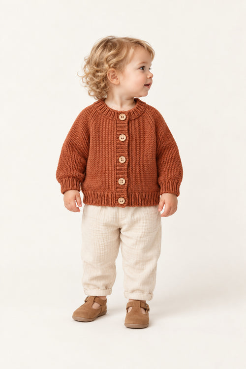 Rowan Cardigan in Rust