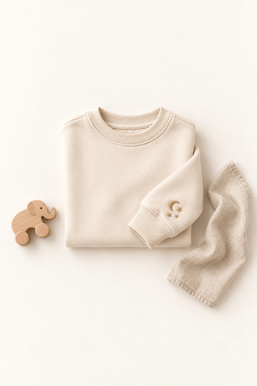 Storybook Crew Sweater in Cream