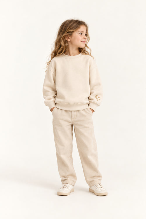 Storybook Crew Sweater in Cream