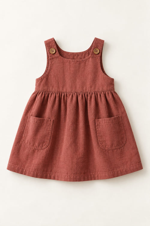 Teasel Pinafore in Berry