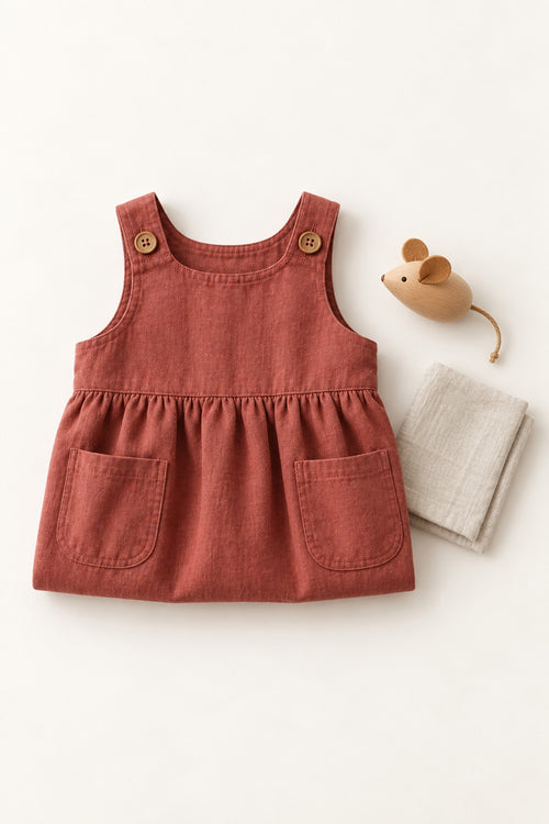 Teasel Pinafore in Berry